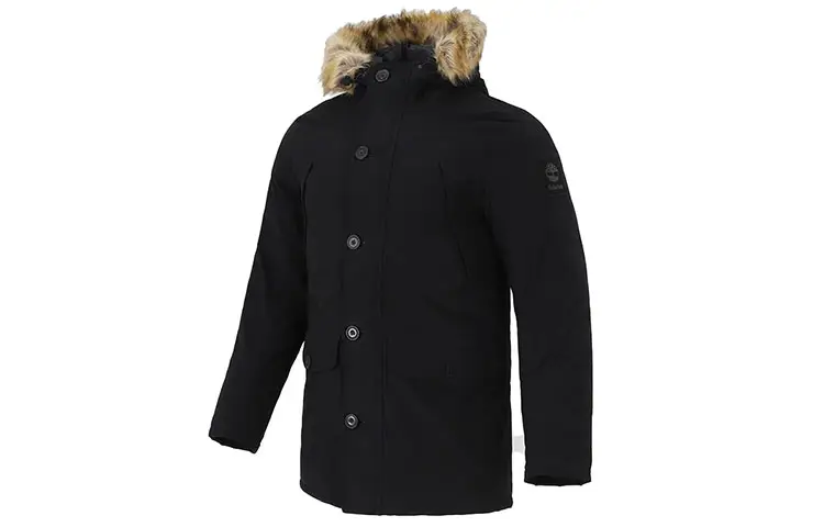 Timberland Puffer Jackets Men's Black Hooded Moderate