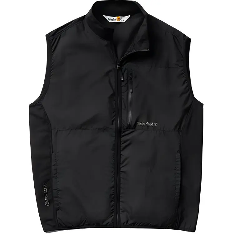 Timberland Vests Men's Black Stand Collar Moderate Workwear