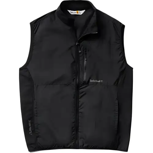 Timberland Vests Men's Black Stand Collar Moderate Workwear