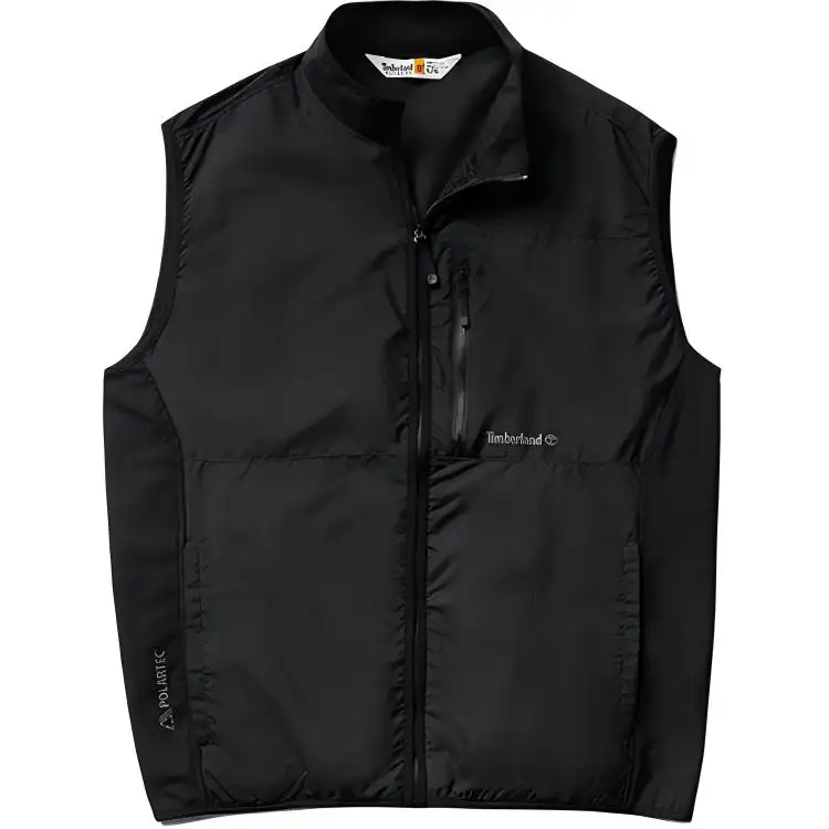 Timberland Vests Men's Black Stand Collar Moderate Workwear