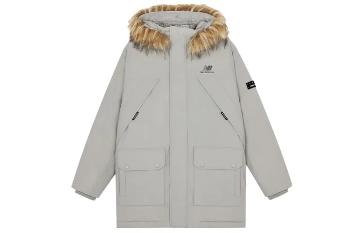 New Balance Down Jacket Winter Men's Light Gray