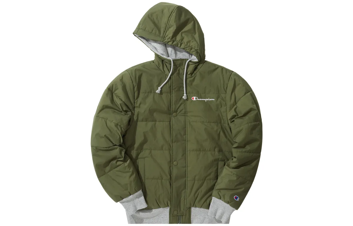 Champion Puffer Jackets Unisex Hooded Thickened