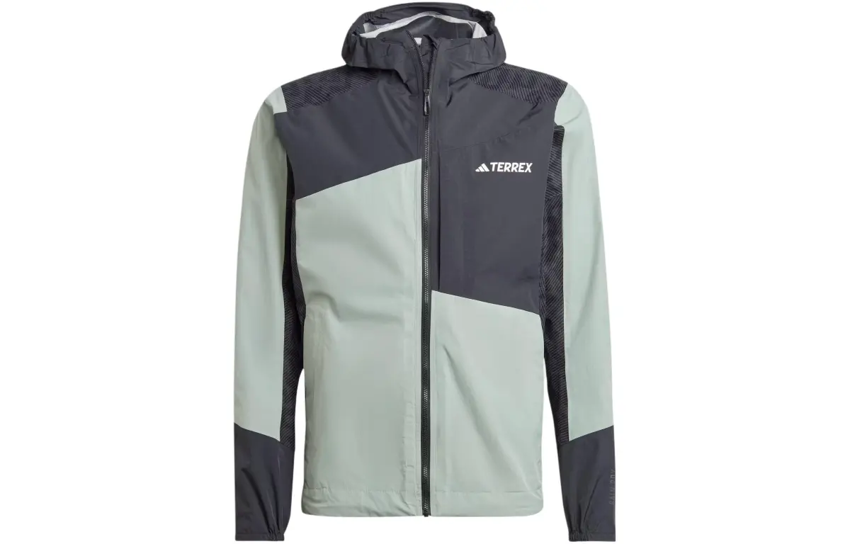 Adidas Waterproof And Rainproof Windbreaker Jacket Men's Dusty Green