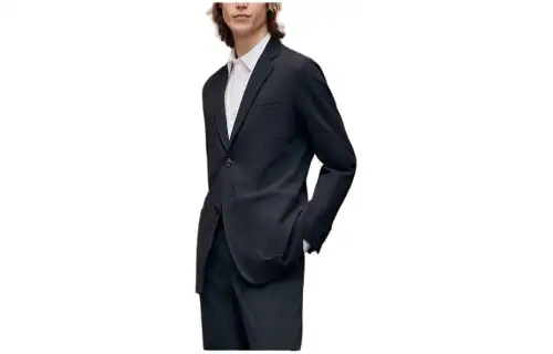 HERMES Business Suit Coat Men's Marine Blue