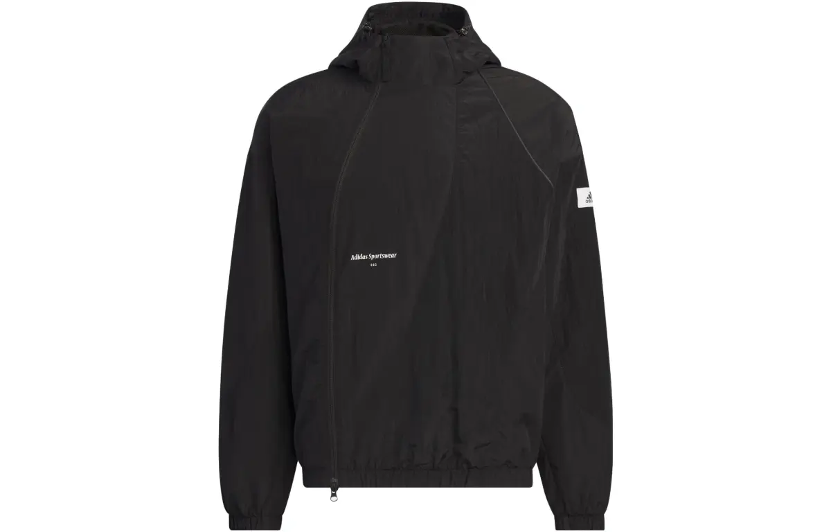 Adidas Lounge Jackets Men's Black Hooded (Non-detachable) Moderate Straight Fit