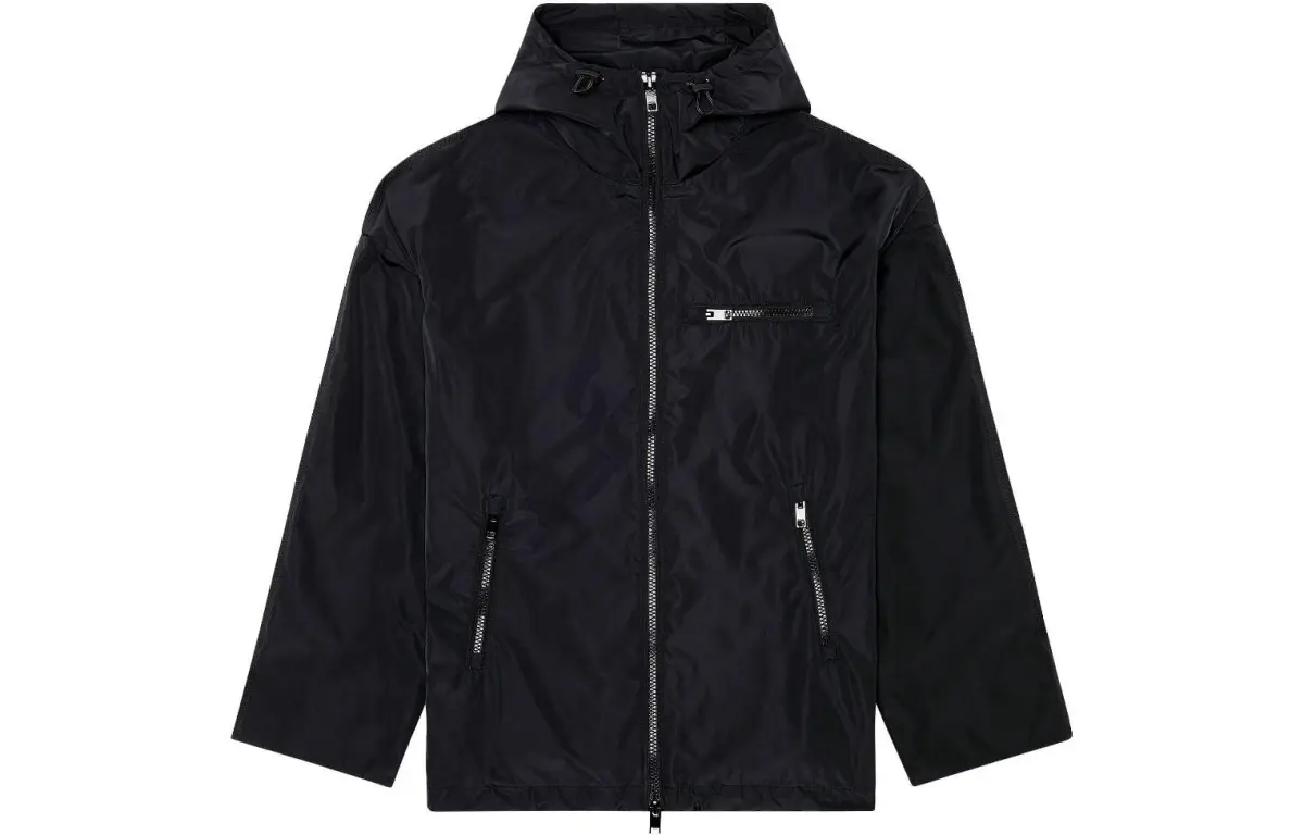 DIESEL W Henness Nylon Jacket With Piped Oval D Logo