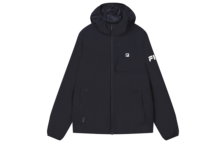 FILA Athletics Puffer Jackets Men's Royal Blue Hooded Moderate Regular