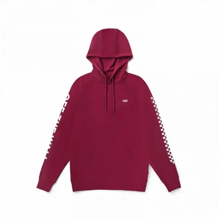 Vans Sweatshirts Men's Burgundy Hooded Moderate Regular