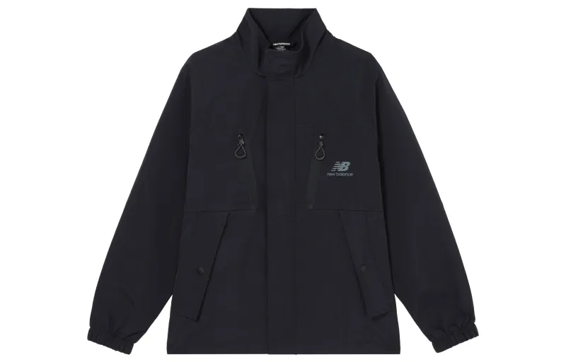 New Balance Jackets Men's Black Stand Collar Moderate Workwear