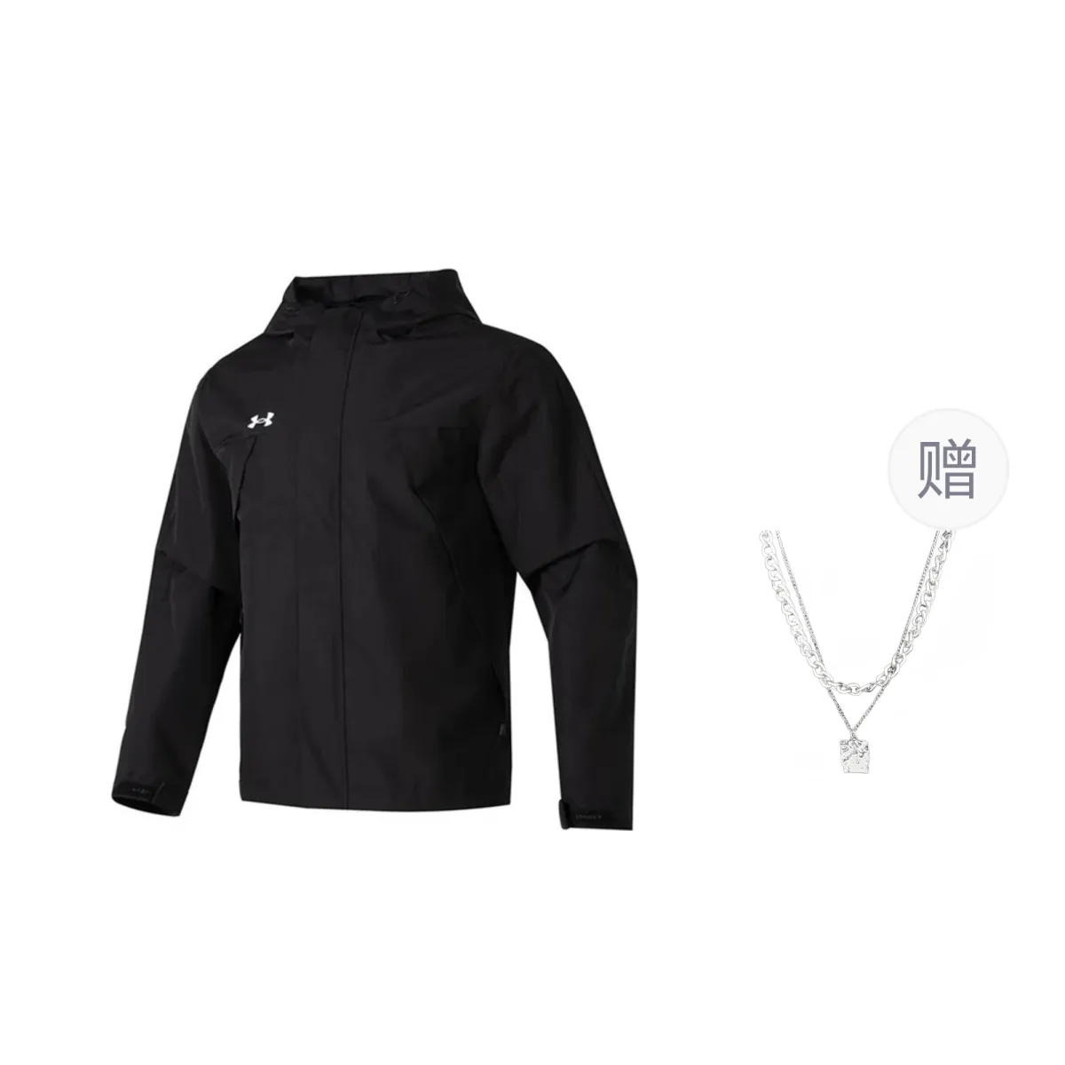 Under Armour Jackets & Coats Unisex Black, Comes With Necklace