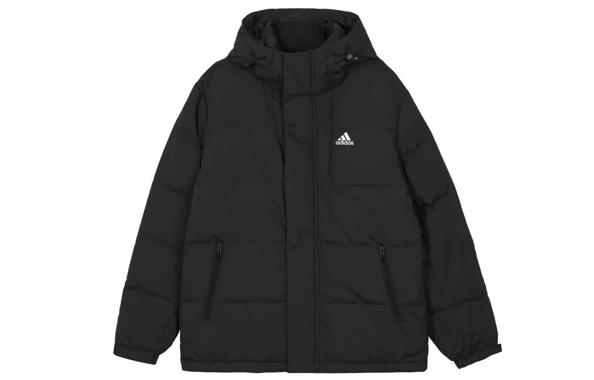 Adidas Down Jackets Men's Black Hooded Moderate Other