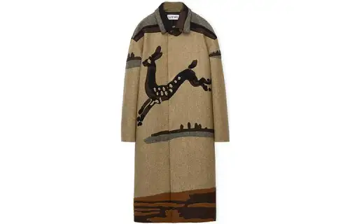 LOEWE Deer Intarsia Coat