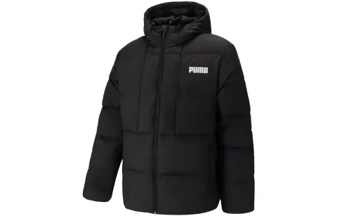 PUMA Down Jackets Men's Black Hooded Moderate Other