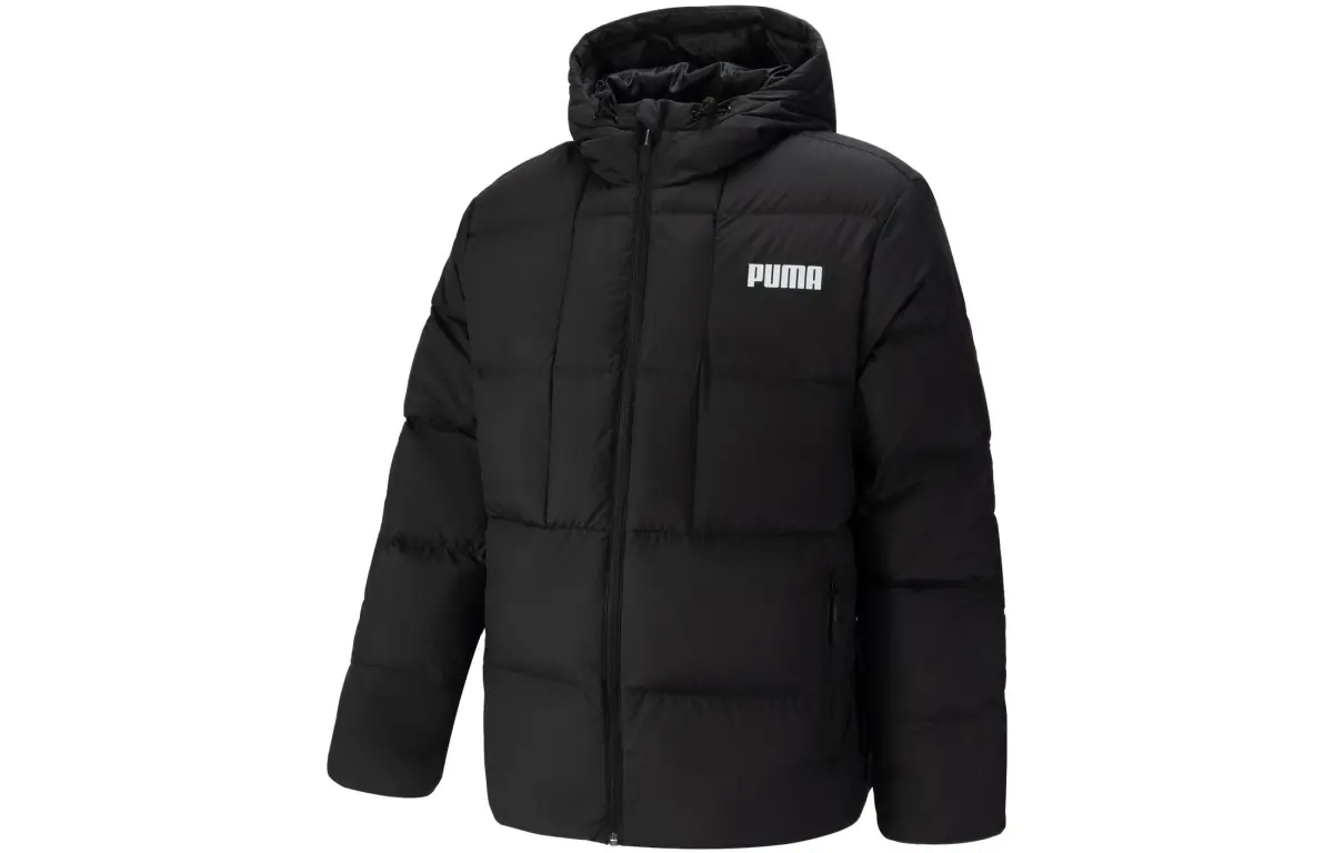 PUMA Down Jackets Men's Black Hooded Moderate Other