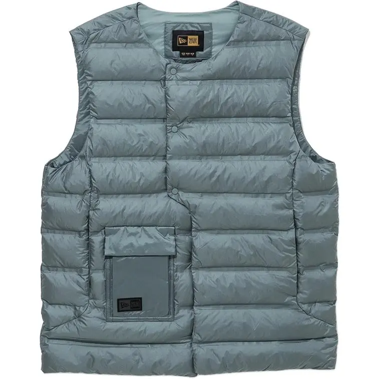 New Era Down Vests Unisex Blue Crew Neck Moderate Straight Fit