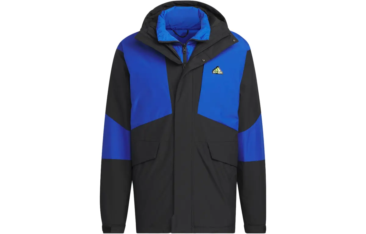 Adidas Down Jacket Men's Black/Royal Blue