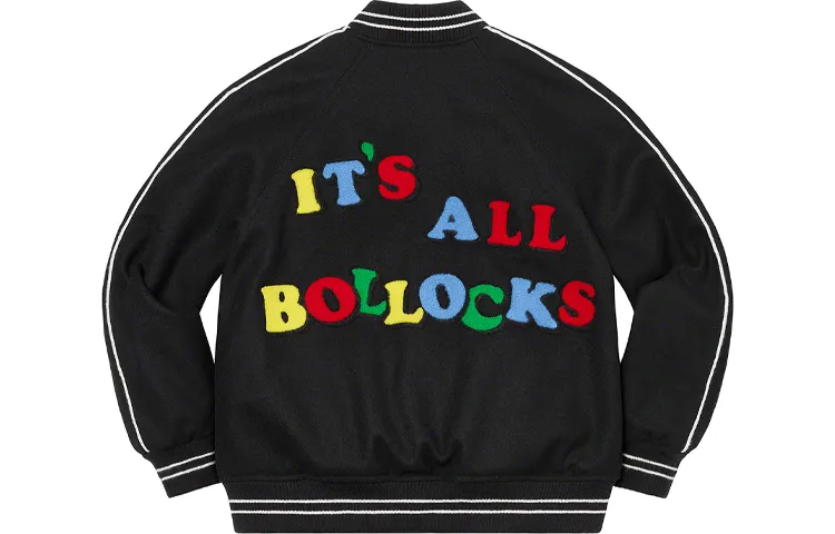 Supreme X Jamie Reid It's All Bollocks Varsity Jacket