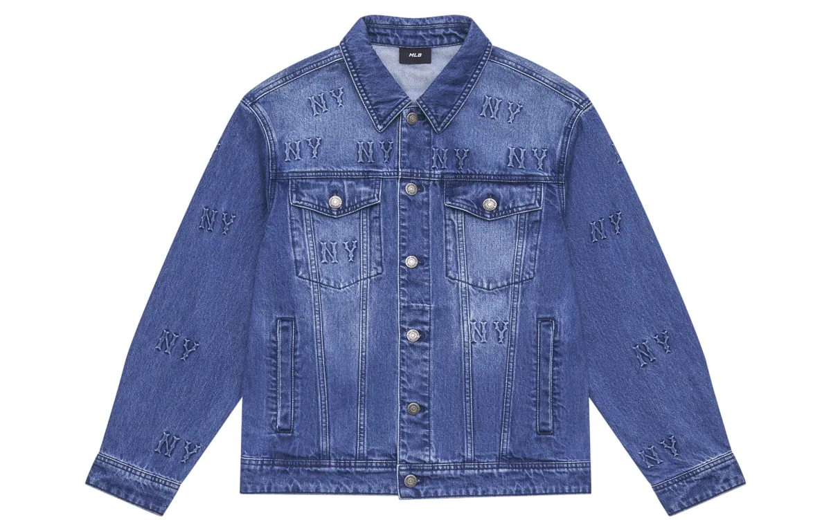 MLB MONOGRAM 24FW Denim Jacket Unisex Indigo