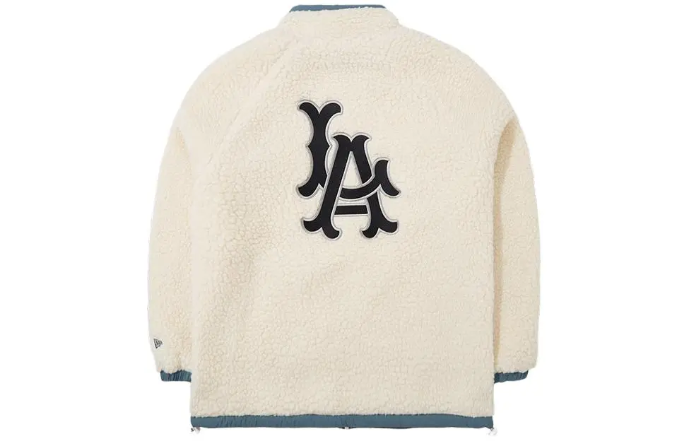 New Era Velvet feel Coat Unisex Ivory White