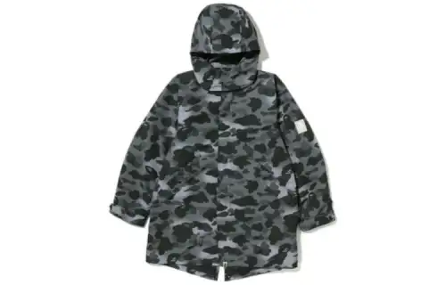 Bape Grid Camo Relaxed Fit Fish Tail Coat