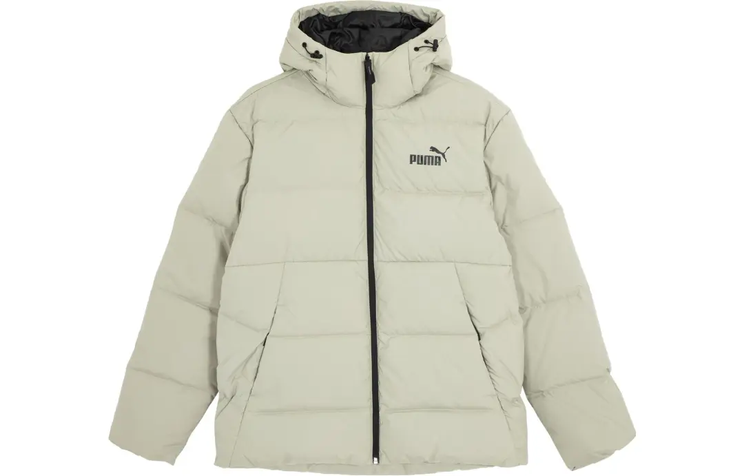 PUMA Down Jackets Men's Marble Gray Hooded Moderate Other