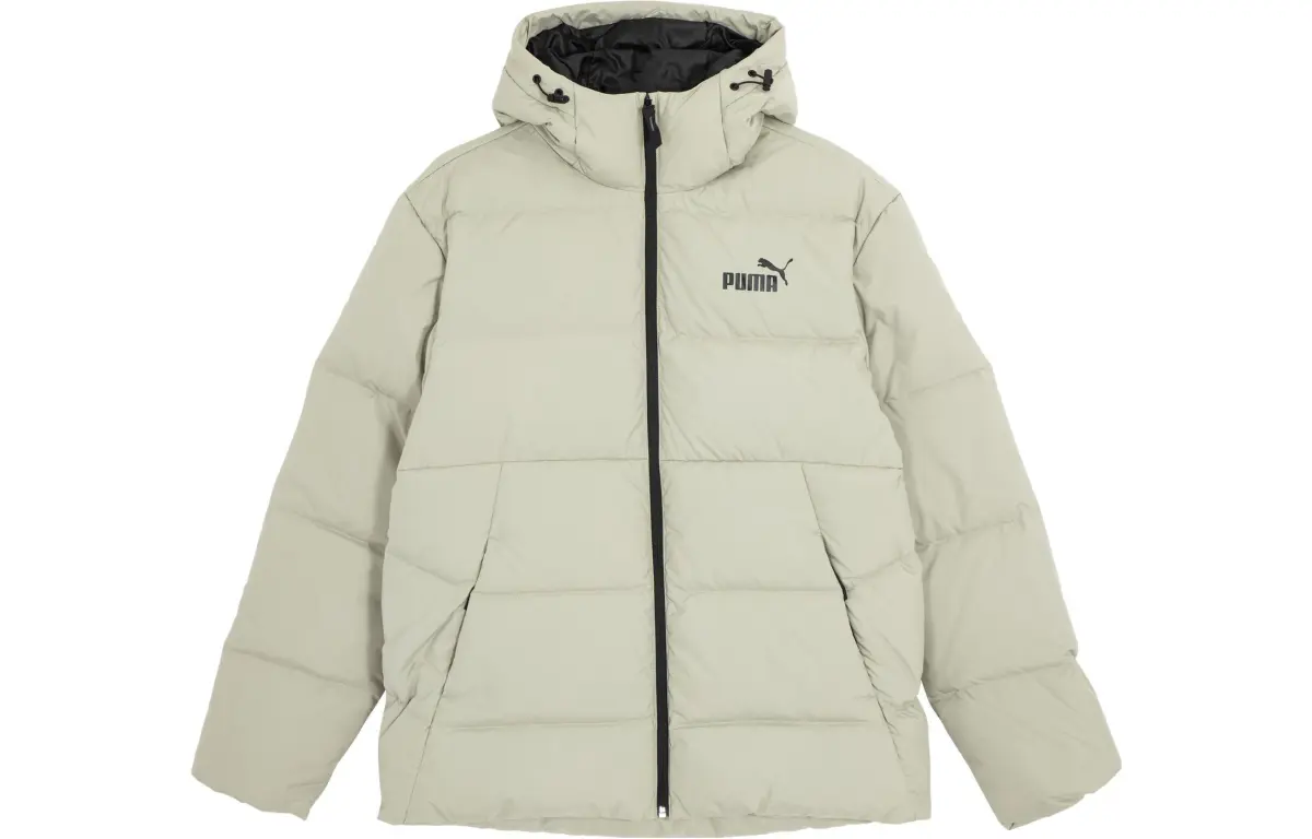 PUMA Down Jackets Men's Marble Gray Hooded Moderate Other