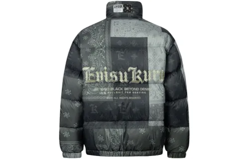 EVISU Down Jackets Men's Stand Collar Moderate Down Jacket
