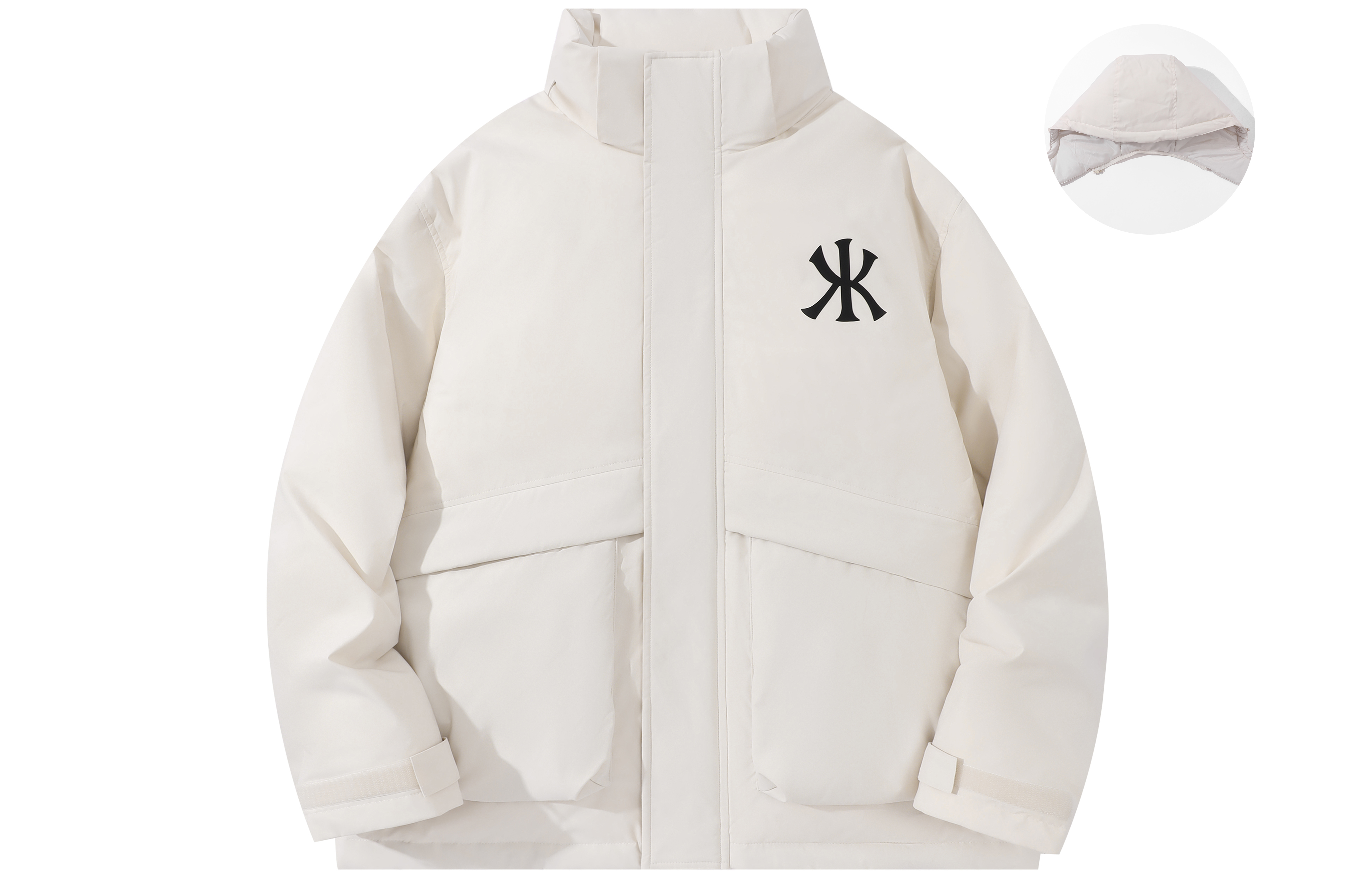 Kawasaki Down Jackets Unisex Hooded Thickened Down Jacket