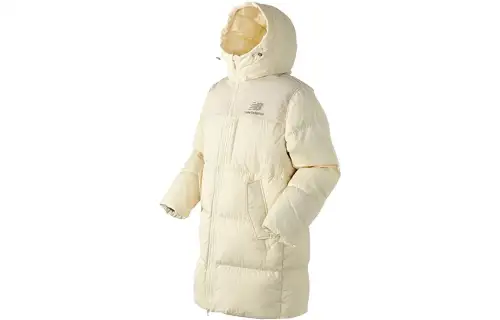 New Balance UNI Active Down Jackets Men's White Hooded Thickened