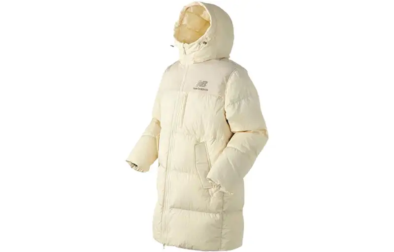 New Balance UNI Active Down Jackets Men's White Hooded Thickened