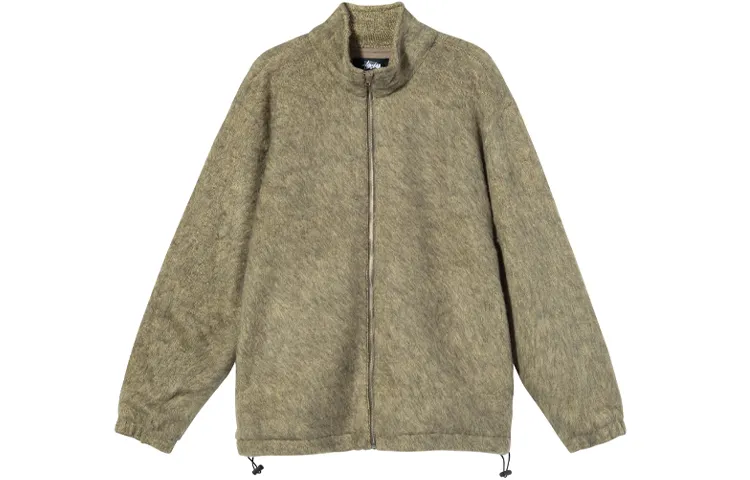 Stussy Velvet Jackets Unisex Stand Collar Thickened And Fleece-Lined