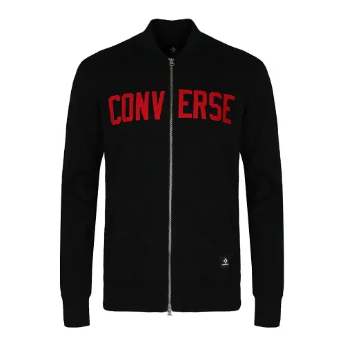 Converse Jackets Men's Black Stand Collar Moderate Other