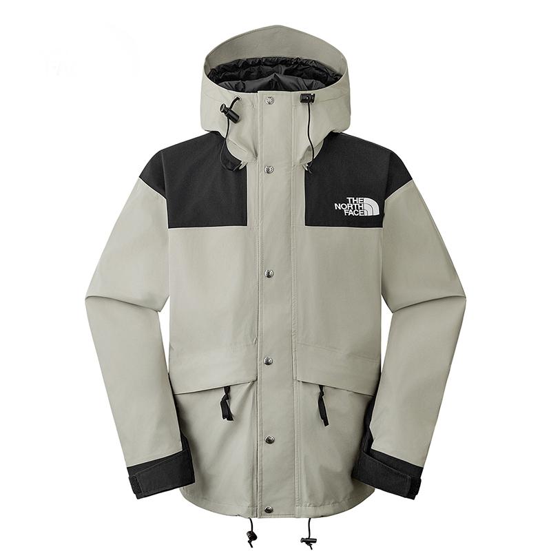 THE NORTH FACE 1986 series ICON 86 series hard shell classic MOUNTAIN fashion brand replica FW24 waterproof, windproof and breathable jacket, same style for men and women, clay gray