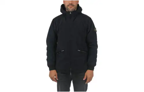 STONE ISLAND Jackets Men's Marine Blue Hooded Moderate Other