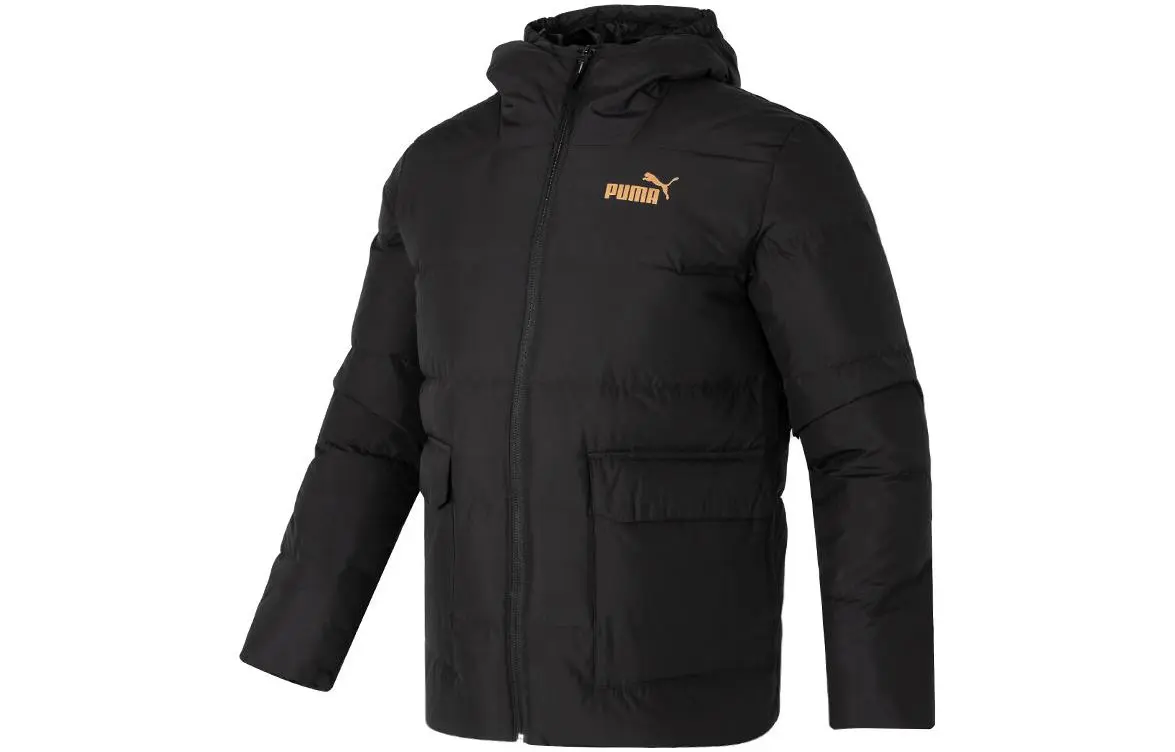 PUMA Down Jackets Men's Black Hooded Moderate Other