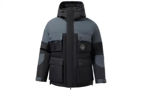 Li Ning Sports Fashion Collection Down Jackets Men's Black Gray Color Hooded Thickened Other