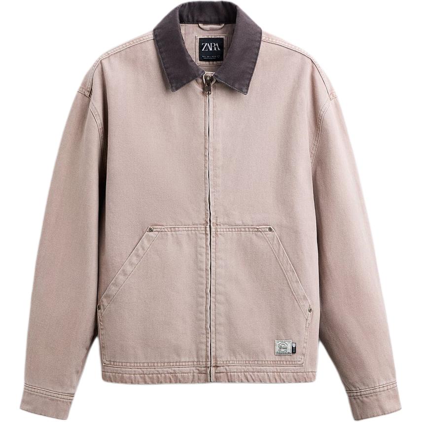 ZARA Jackets & Coats Men's Light Brown Yellow