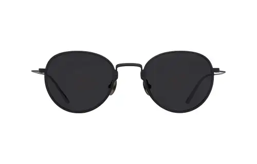 PRADA Metal Round Sunglasses Men's Black