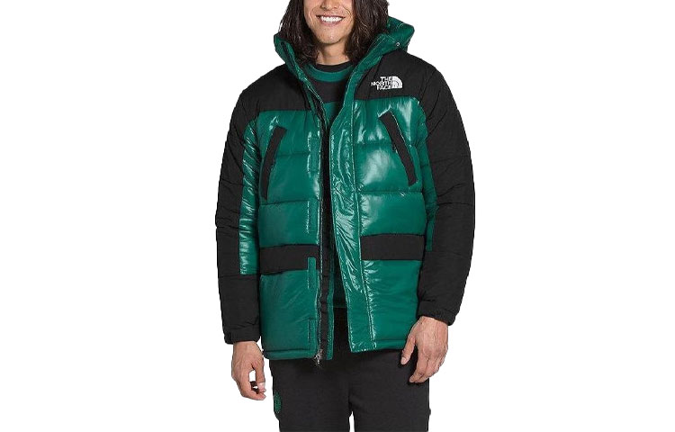 THE NORTH FACE Puffer Jackets Unisex Green Hooded Moderate Puffer Jacket