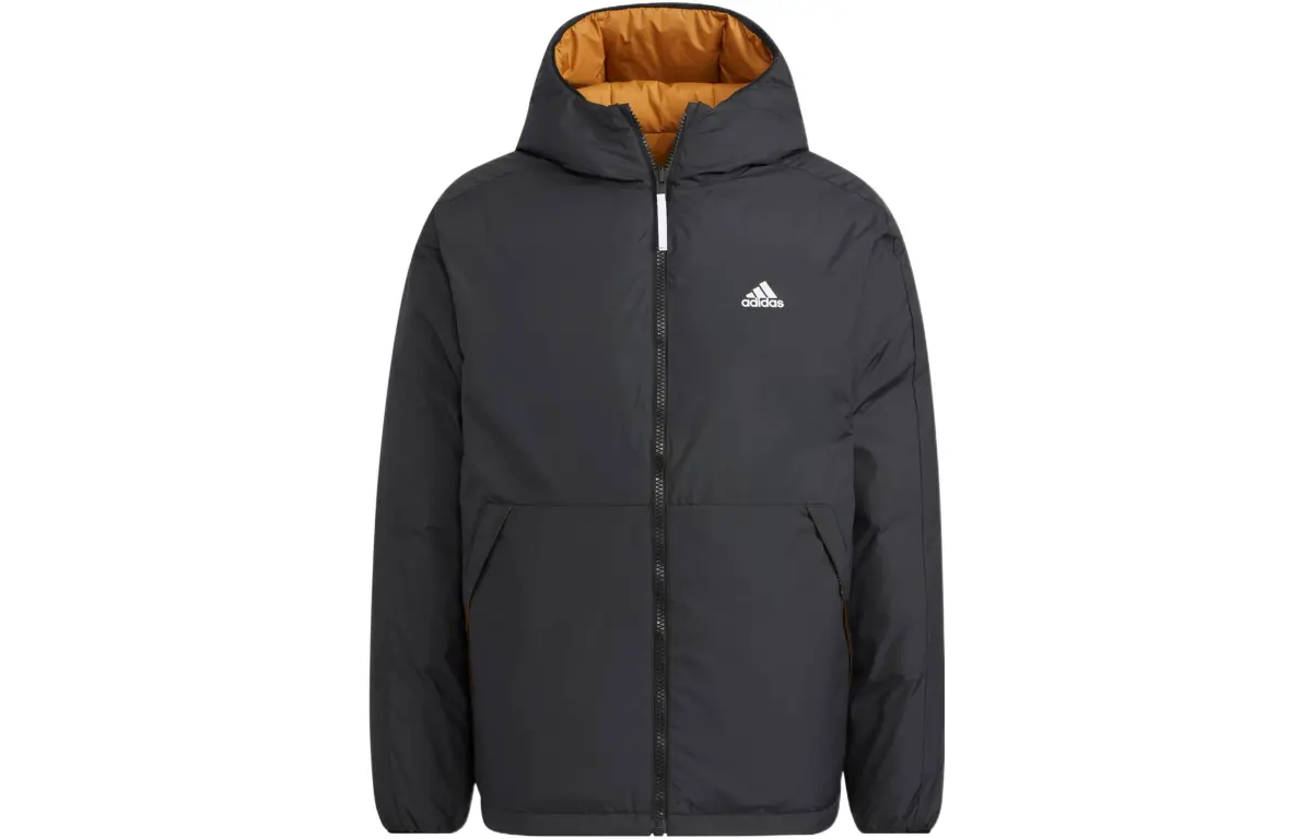Adidas Down Jackets Men's Black Hooded Moderate Other