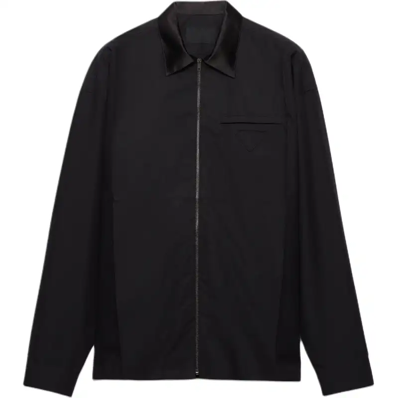 Prada Zip-Up Long-Sleeved Shirt