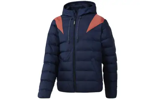 Reebok Down Jackets Men's Dark Blue Hooded Moderate Other