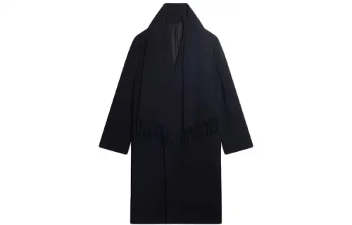 Balenciaga Coats Men's Blue Scarf Collar Moderate