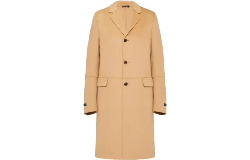 PRADA Coats Men's Khaki Suit Collar Moderate