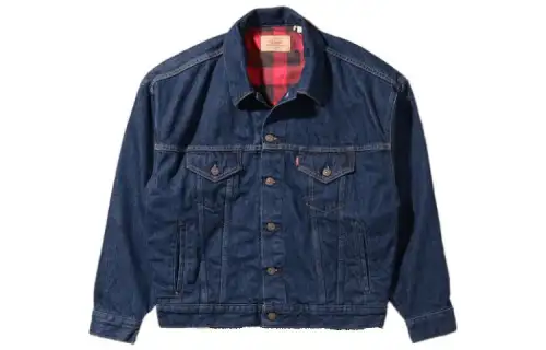 Levis Jackets Men's Blue Stand Collar Moderate Other