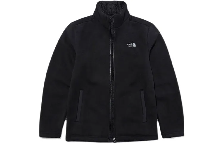 THE NORTH FACE Velvet Jackets Unisex Black Stand Collar Moderate