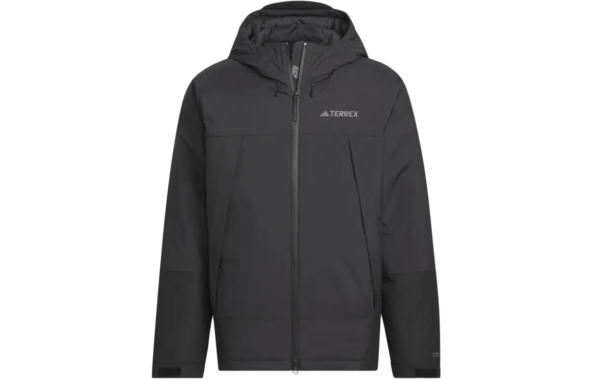 Adidas Down Jackets Men's Black Hooded Moderate
