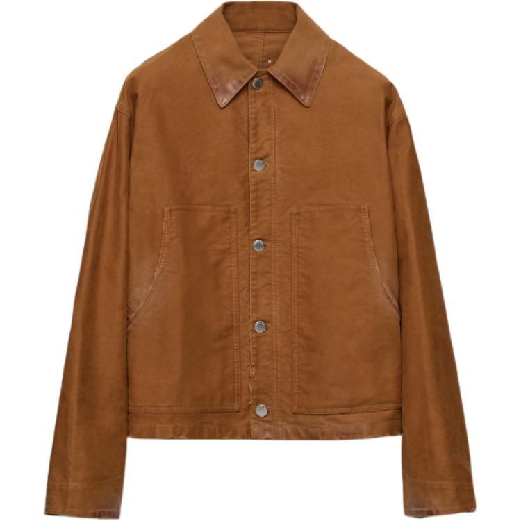 PRADA Prada SS25 Spring and Summer Men's Collection Solid Color Single-Breasted Long-Sleeved Jacket Men's Brown