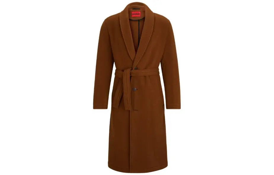 HUGO BOSS Coats Men's Rusty Copper Lapel Moderate Straight Fit
