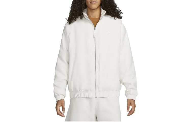 Nike Puffer Jackets Men's Gray White Stand Collar Moderate Other